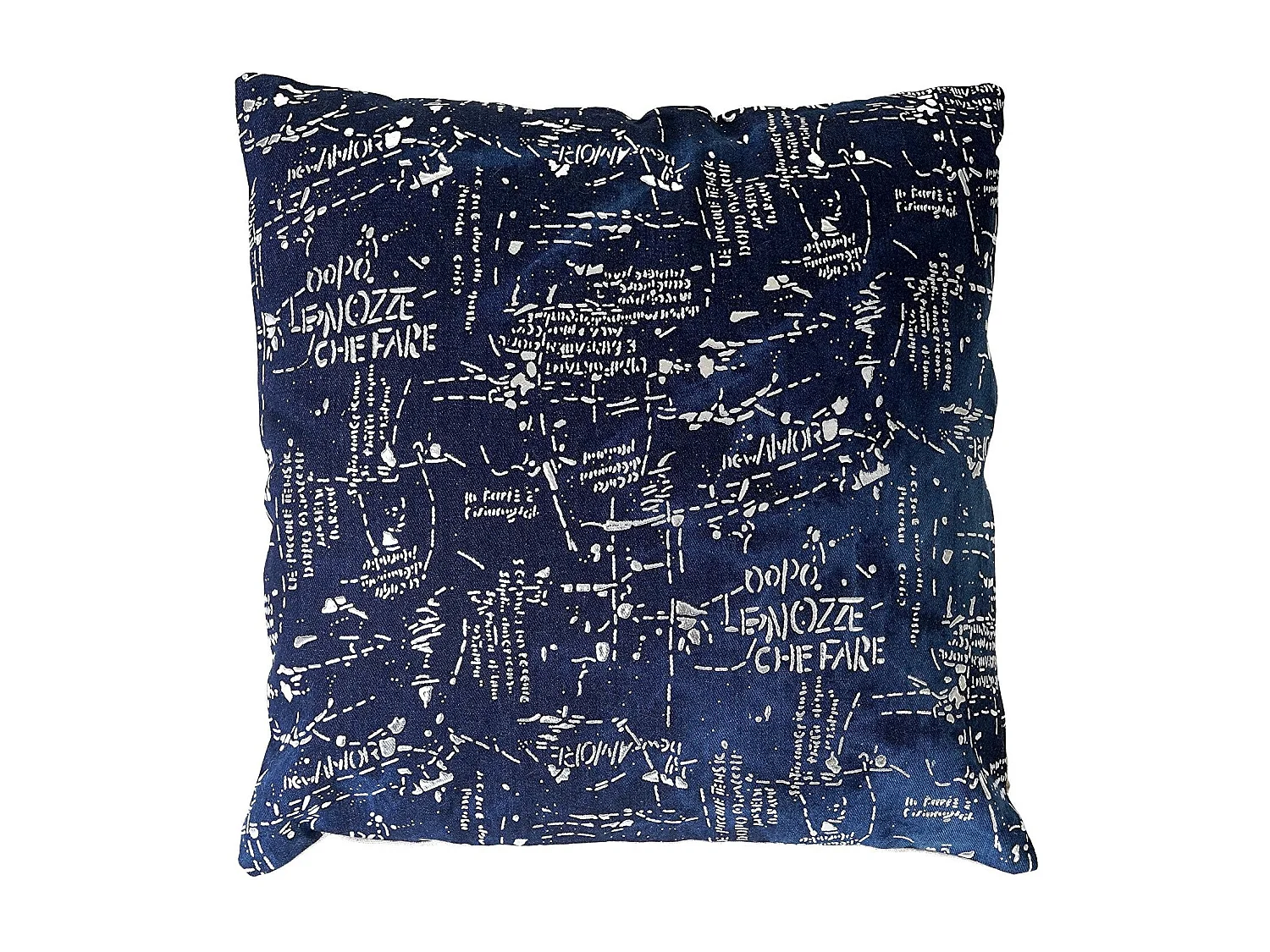 Coussin bleu brillant motif bleue 45 x 1 x 45 cm DEC04070