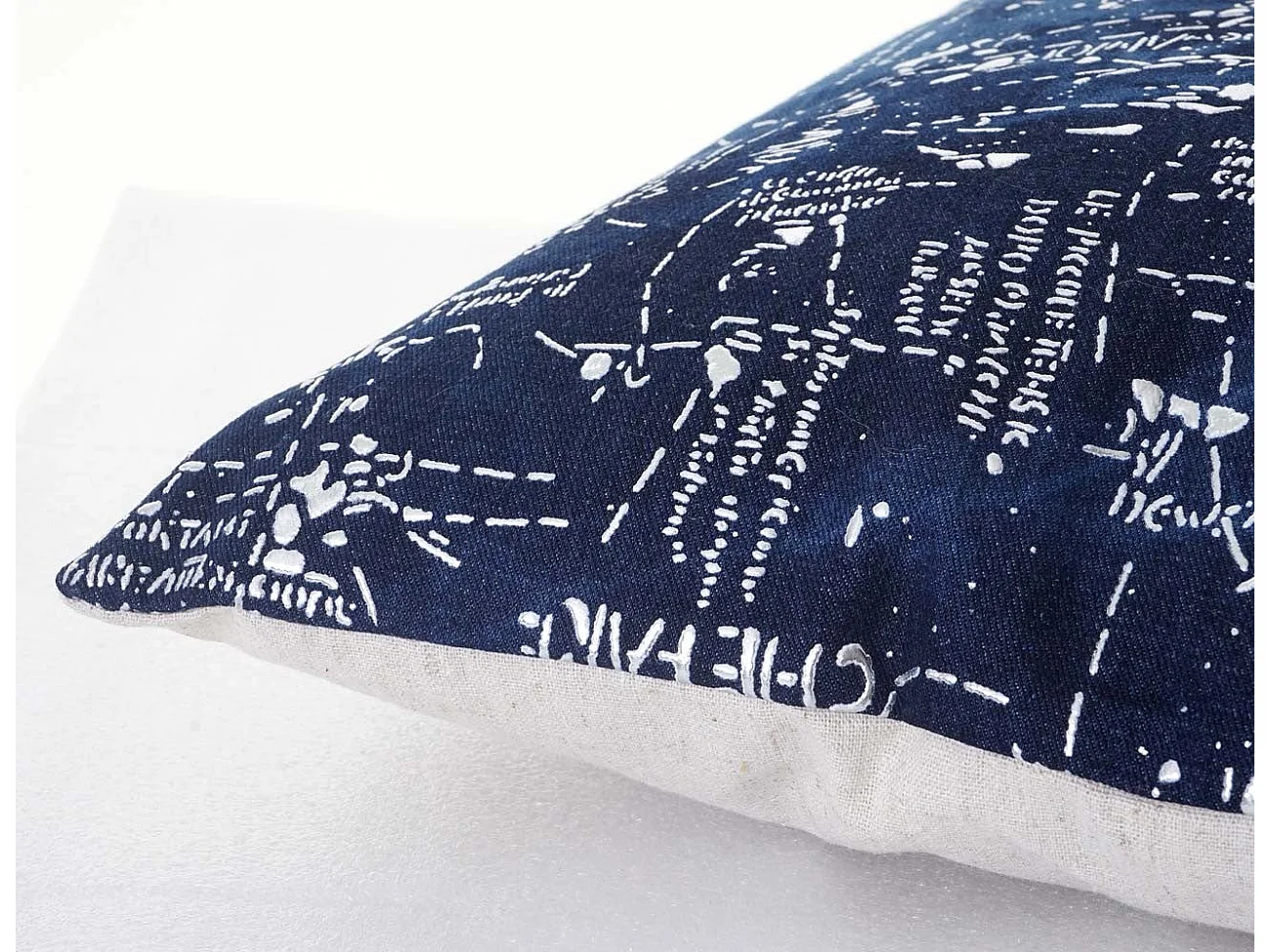 Coussin bleu brillant motif bleue 45 x 1 x 45 cm DEC04070