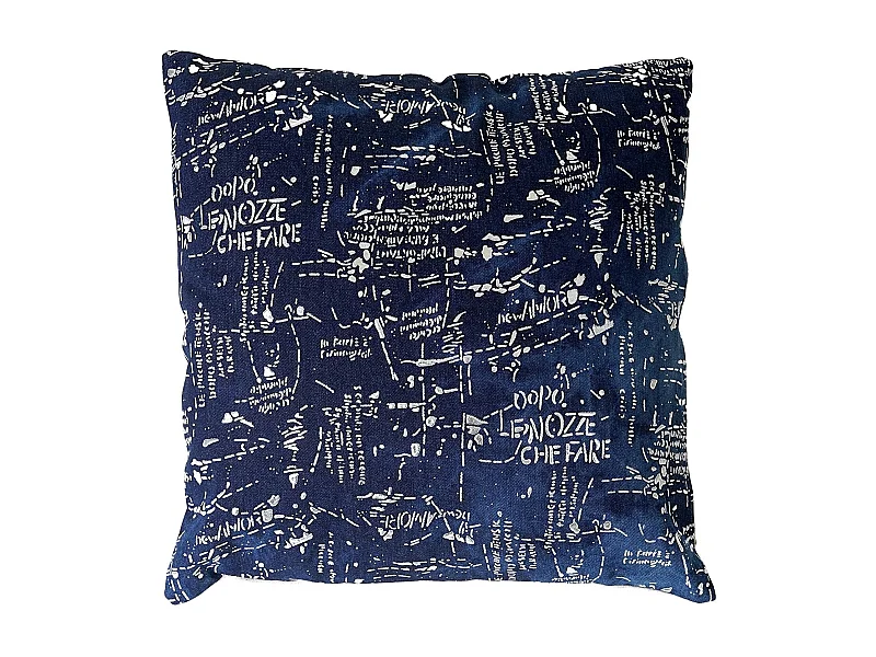 Coussin bleu brillant motif bleue 45 x 1 x 45 cm DEC04070