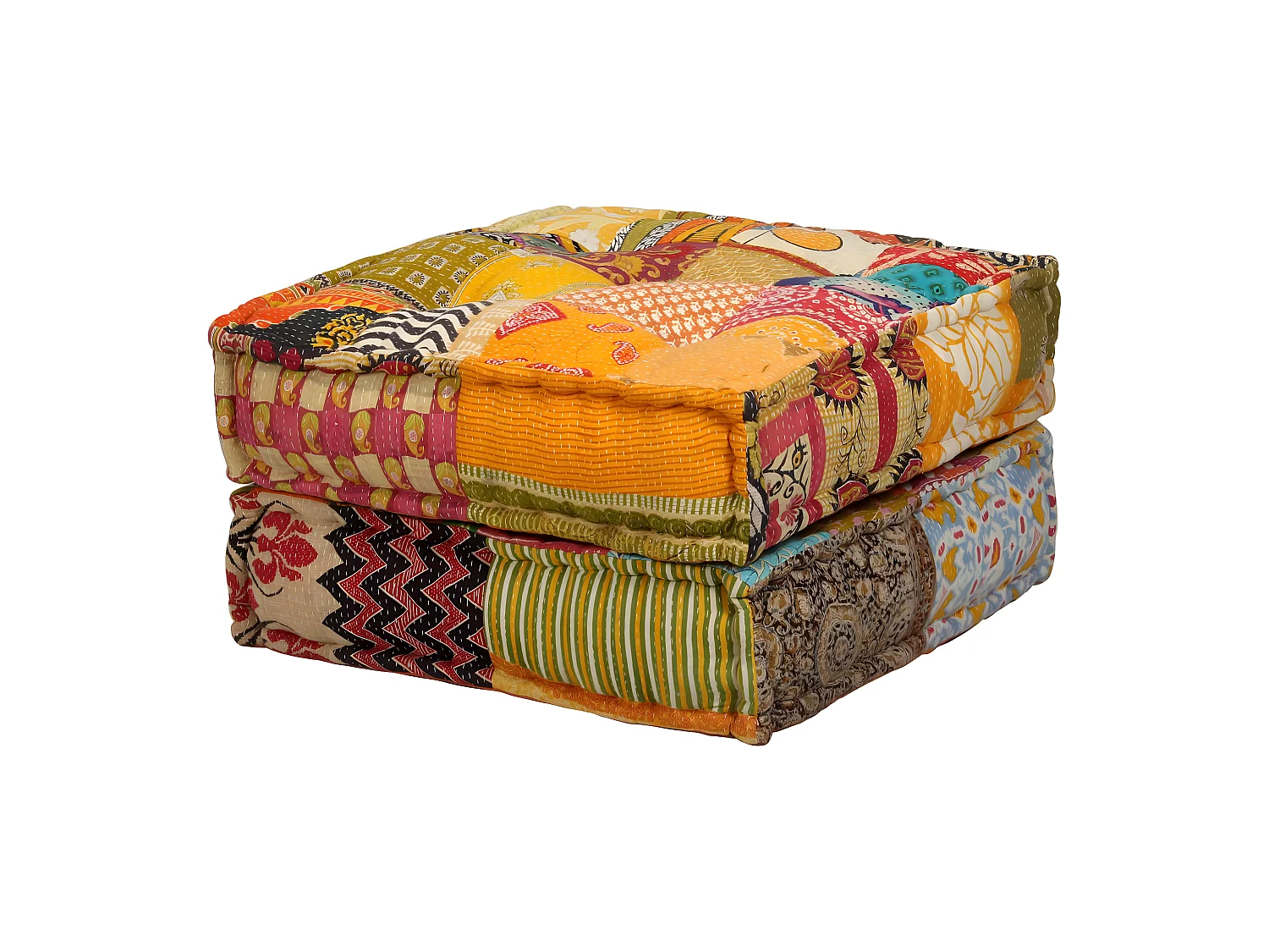 Coussins de sol poufs tissu 140 x 70 x 85 cm DEC021229