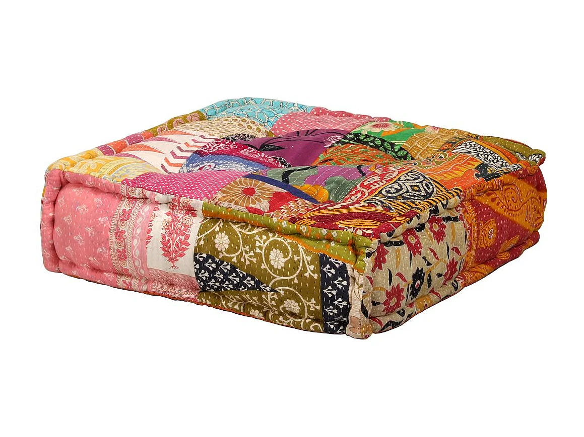 Coussins de sol poufs tissu 140 x 70 x 85 cm DEC021229