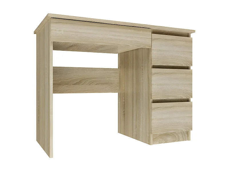 MESO - Escritorio recto estilo moderno oficina/dormitorio juvenil - 98x51x76 cm - 4 cajones