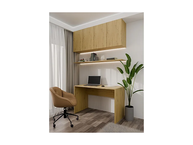 PLUS | Bureau contemporain 120x76x50 cm | Plateau large et confortable | Table ordinateur | Design moderne & fonctionnel
