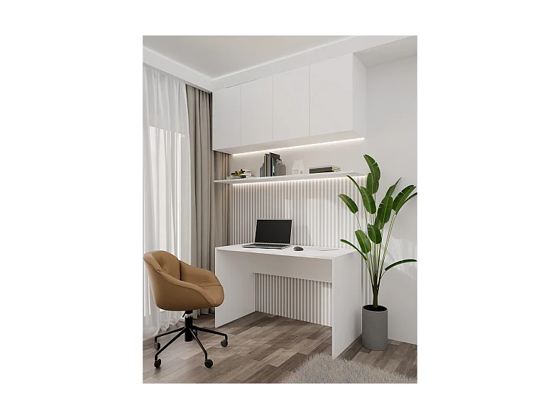 PLUS | Bureau contemporain 120x76x50 cm | Plateau large et confortable | Table ordinateur | Design moderne & fonctionnel