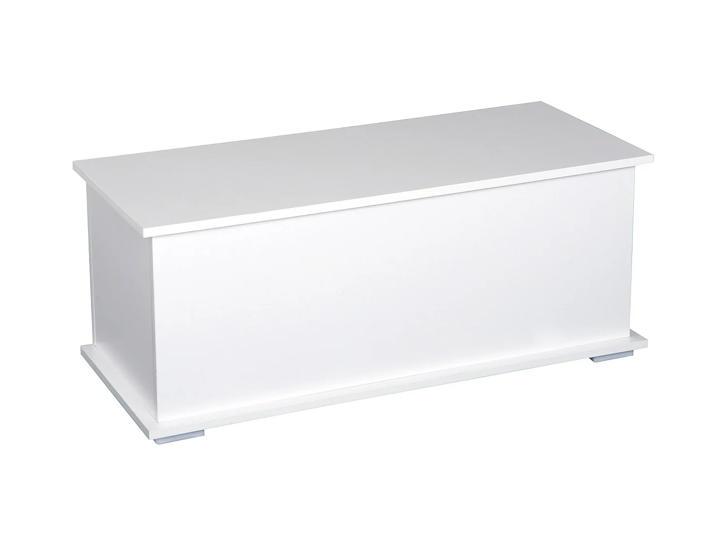 Coffre malle de rangement coffre à jouets dim. 100L x 40l x 40H cm panneaux particules blanc