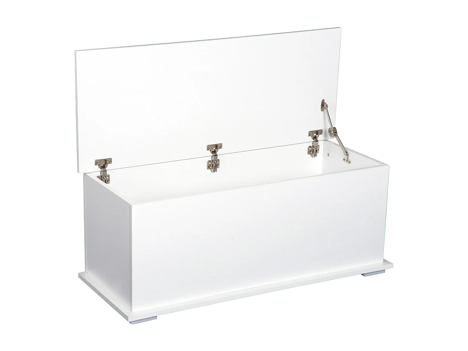 Coffre malle de rangement coffre à jouets dim. 100L x 40l x 40H cm panneaux particules blanc