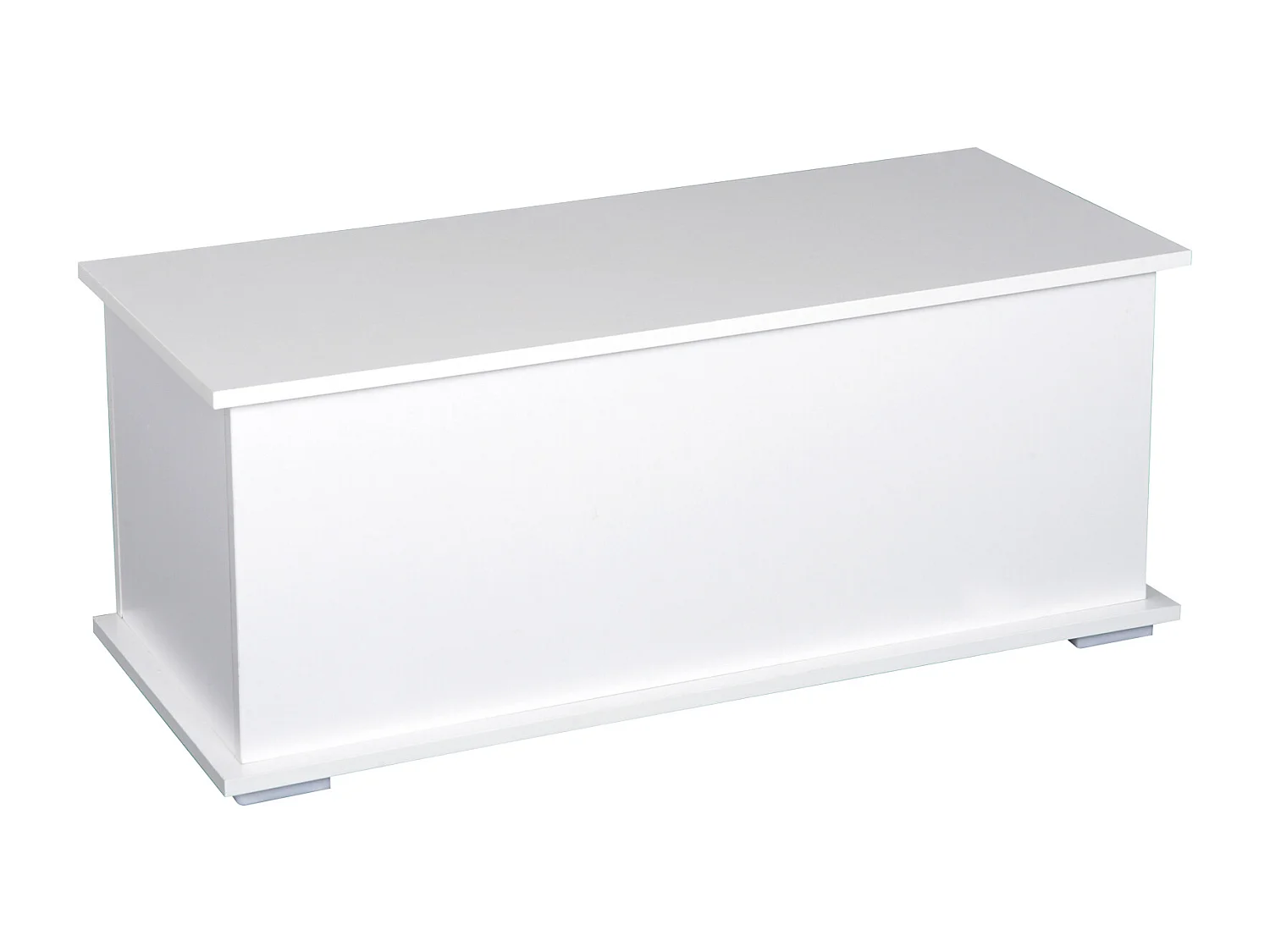 Coffre malle de rangement coffre à jouets dim. 100L x 40l x 40H cm panneaux particules blanc