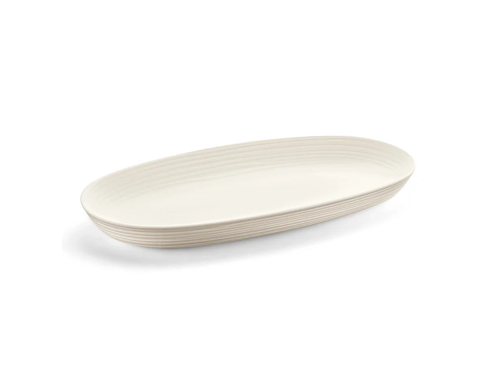 Plat de service Tierra 41 cm blanc lait