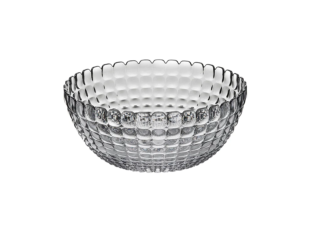 Saladier 25 cm Tiffany gris transparent