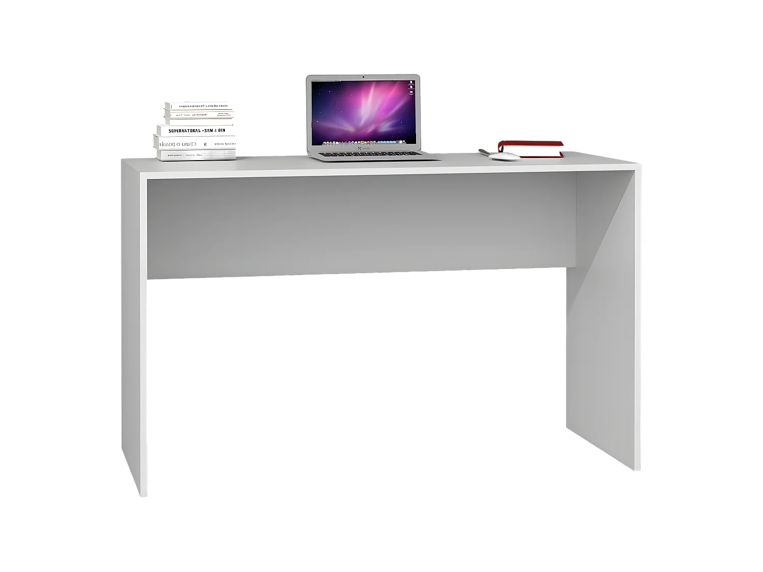 MALOX | Bureau informatique d'angle 2en1 | Bibliothèque Meuble de rangement 4 niches | Table ordinateur multi-rangements