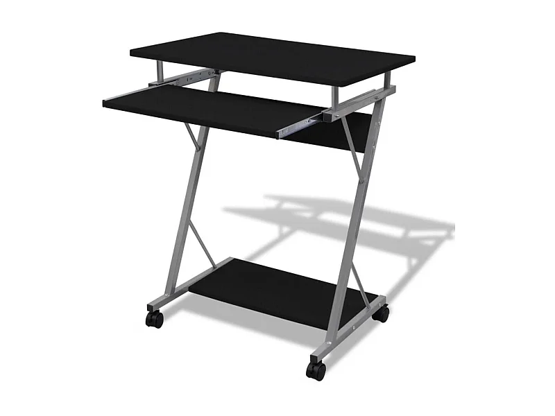 Bureau table meuble travail noire 60 x 40 x 75 cm 0502096