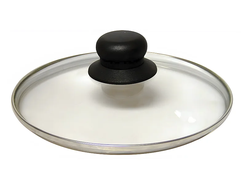 Couvercle verre 28 cm + bouton bakélite