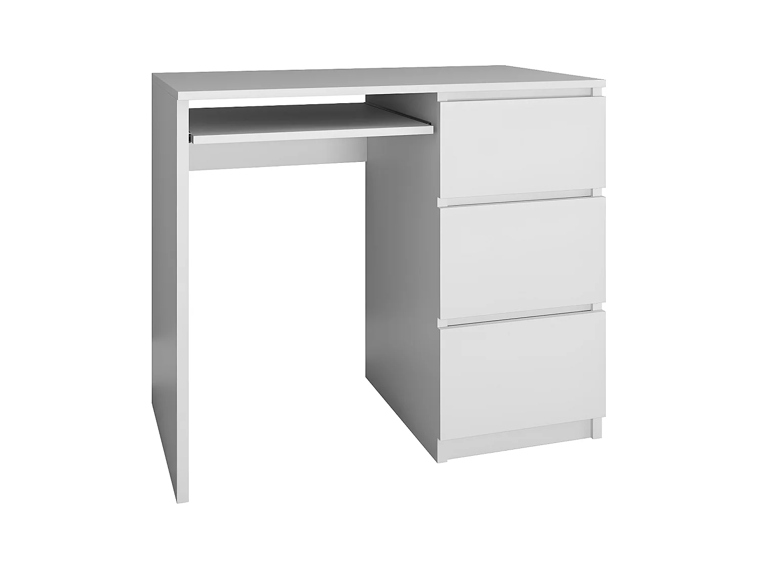 ILOA | Escritorio para ordenador de estilo moderno 98x51x76 | Trabajo de juego | Soporte para teclado 3 cajones | Muebles de oficina
