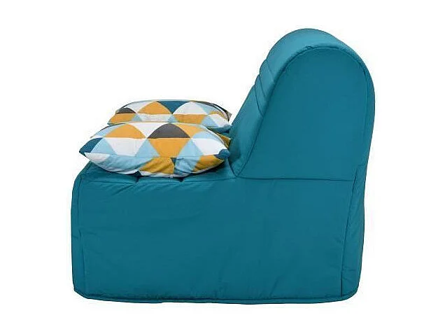 Joe Banquette BZ GEOMETRICO - Tissu turquoise - L 143 x P 101 x H 95 cm