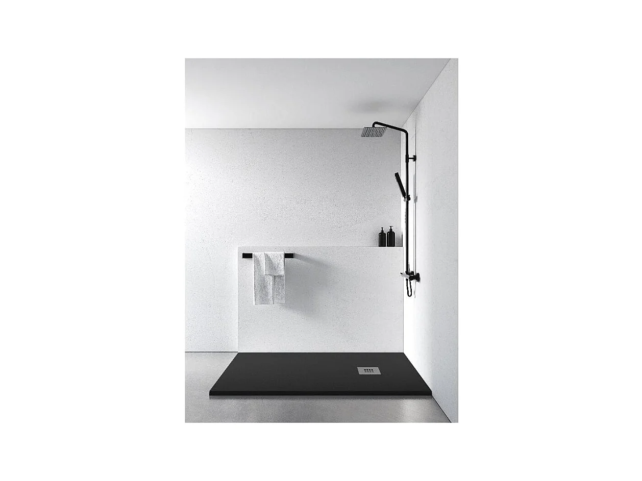 Plato de ducha resina MADISON NEGRO  90x90cm
