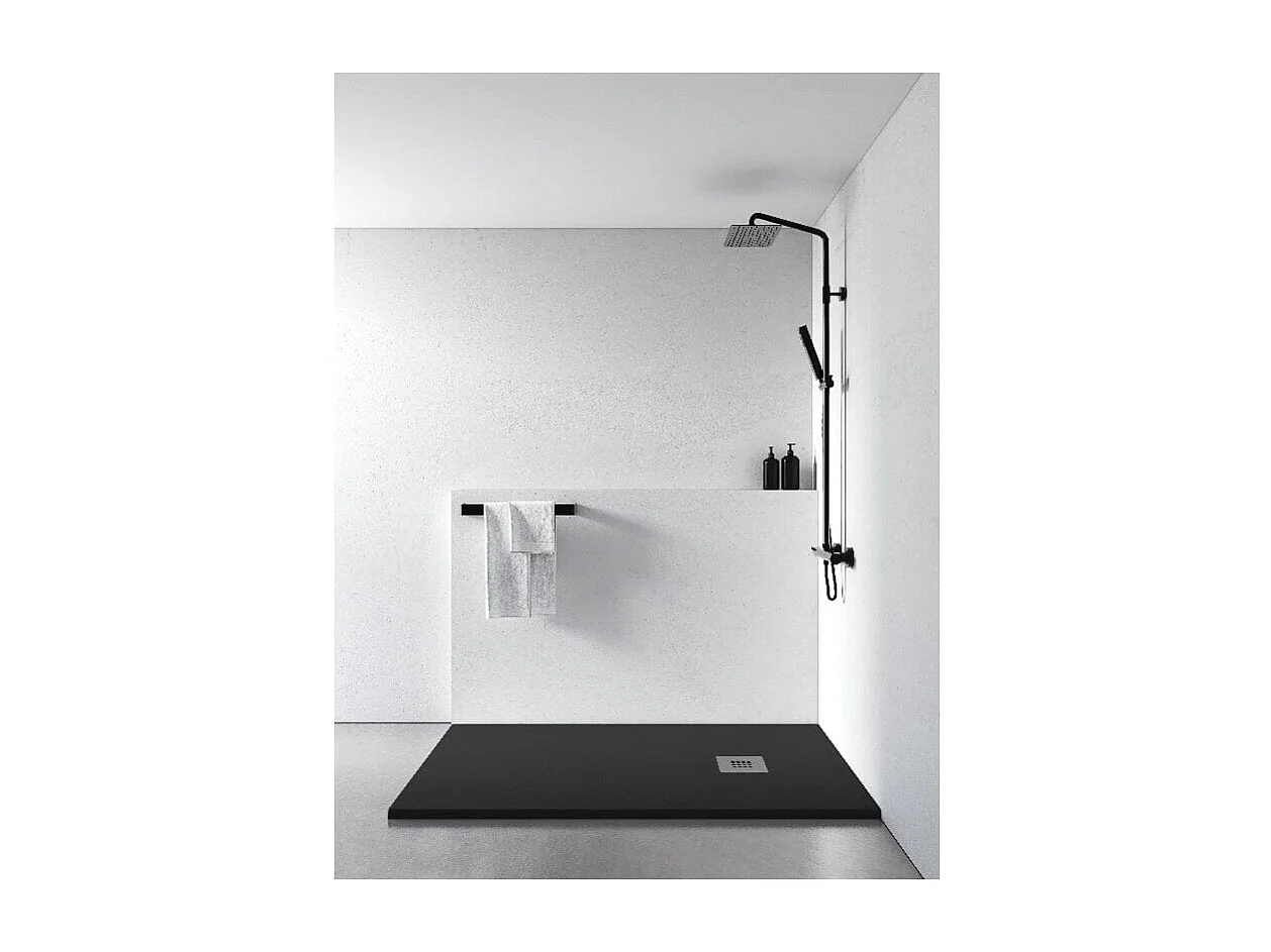 Plato de ducha resina MADISON NEGRO  90x90cm