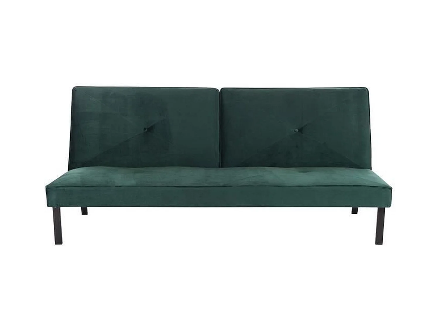 LYNN Banquette clic clac 3 places - Tissu vert - 190 x 92 x 87 cm