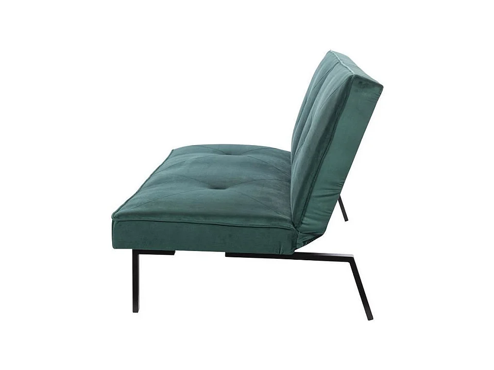 LYNN Banquette clic clac 3 places - Tissu vert - 190 x 92 x 87 cm