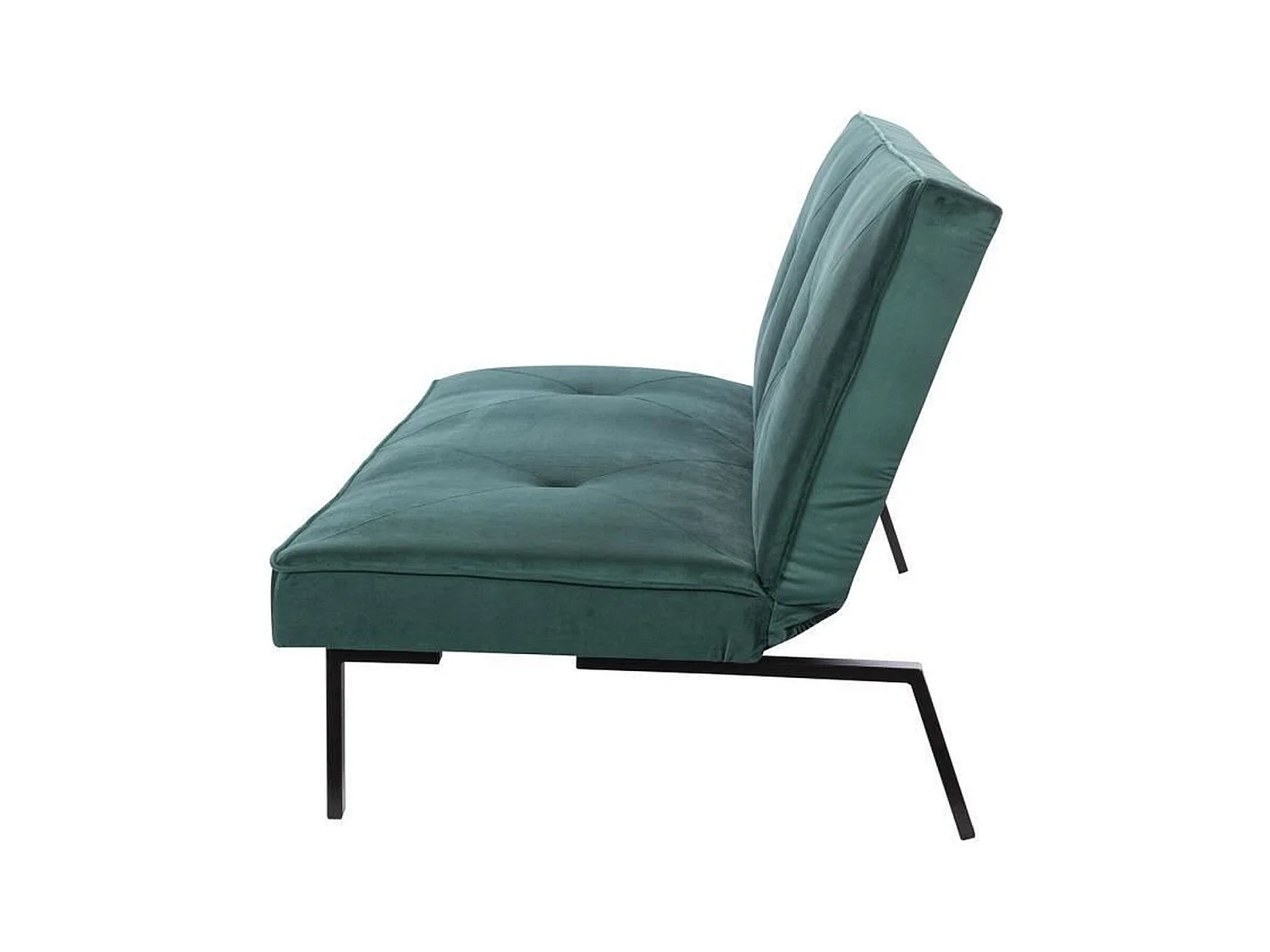 LYNN Banquette clic clac 3 places - Tissu vert - 190 x 92 x 87 cm