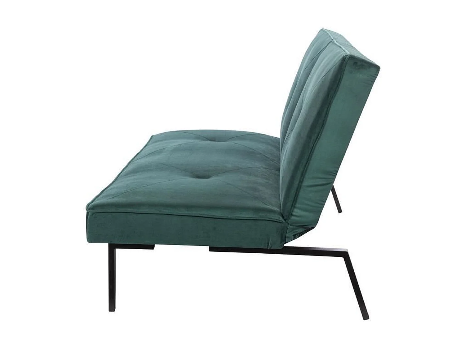 LYNN Banquette clic clac 3 places - Tissu vert - 190 x 92 x 87 cm