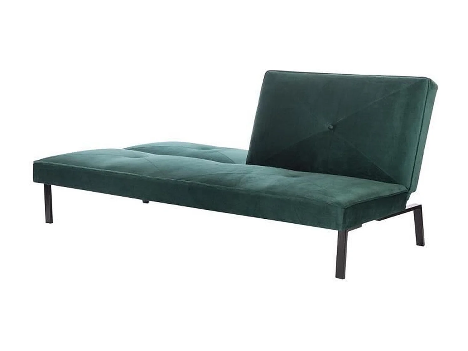 LYNN Banquette clic clac 3 places - Tissu vert - 190 x 92 x 87 cm