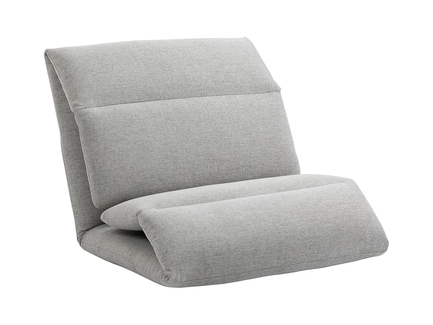 Fauteuil convertible fauteuil paresseux grand confort inclinaison dossier multipositions 90°-180° acier tissu gris clair