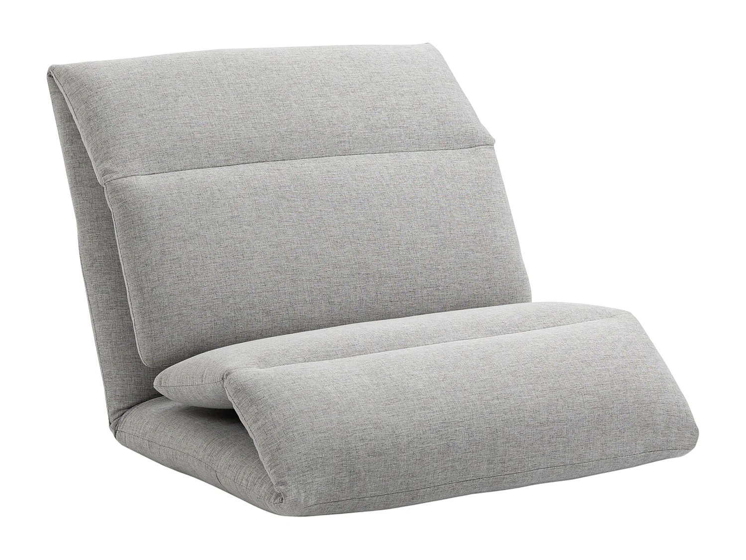 Fauteuil convertible fauteuil paresseux grand confort inclinaison dossier multipositions 90°-180° acier tissu gris clair