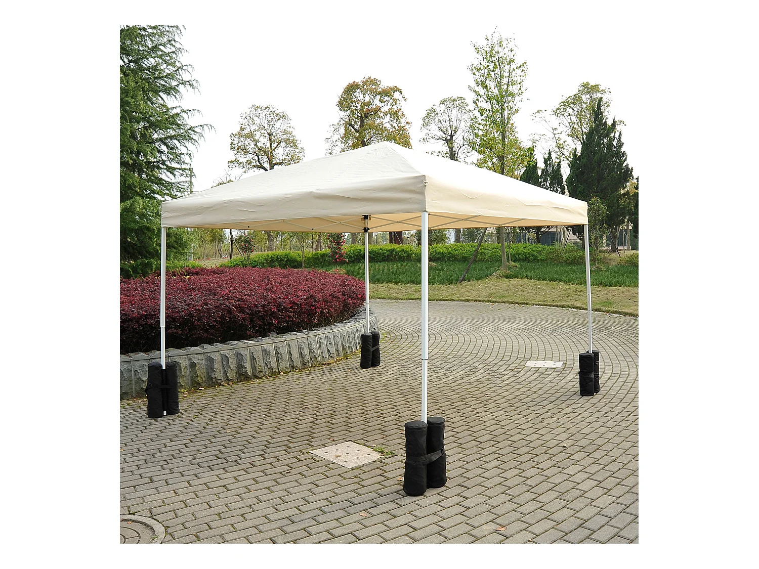 Lot 4 sacs de lestage de fixation pour tonnelle parasol pavillon volume max. 15kg noir