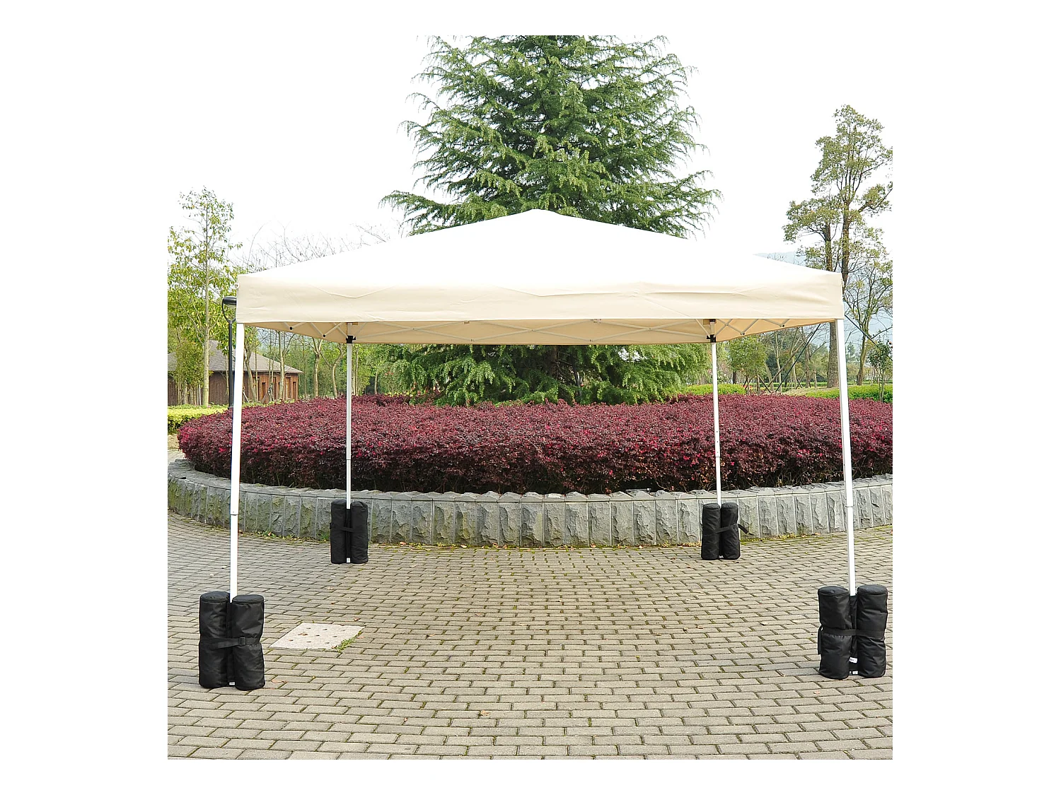 Lot 4 sacs de lestage de fixation pour tonnelle parasol pavillon volume max. 15kg noir