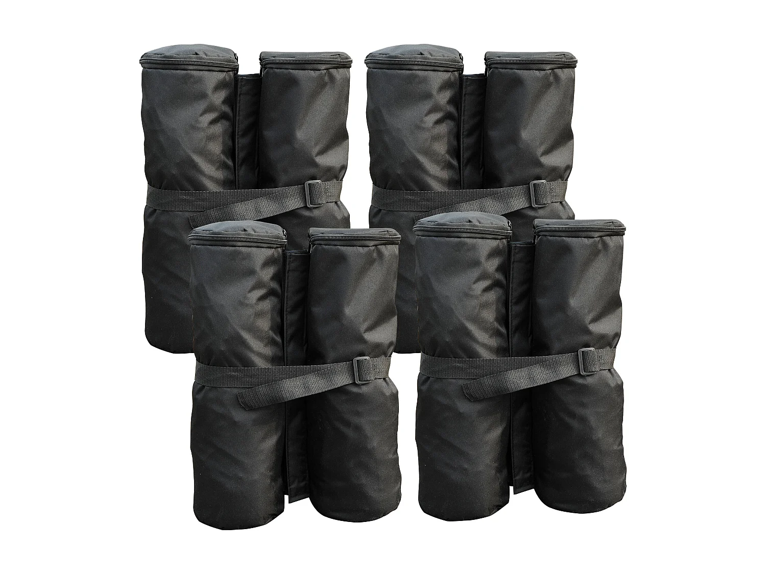 Lot 4 sacs de lestage de fixation pour tonnelle parasol pavillon volume max. 15kg noir