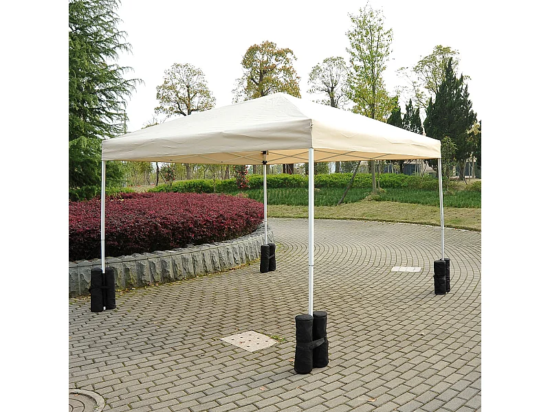 Lot 4 sacs de lestage de fixation pour tonnelle parasol pavillon volume max. 15kg noir
