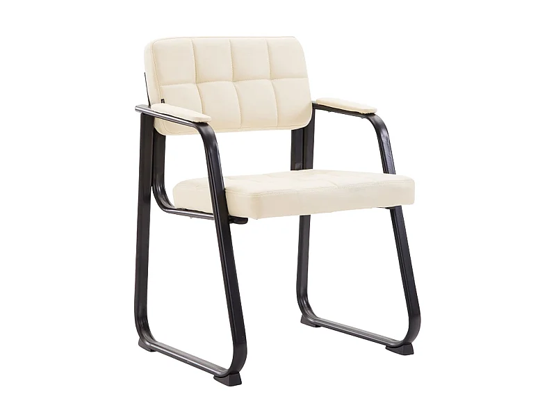 Chaise visiteur fauteuil de crème 59 x 58 x 84 cm BUR10224
