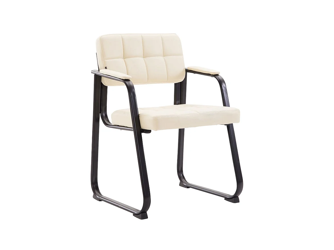 Chaise visiteur fauteuil de crème 59 x 58 x 84 cm BUR10224