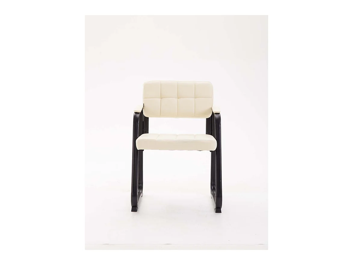Chaise visiteur fauteuil de crème 59 x 58 x 84 cm BUR10224