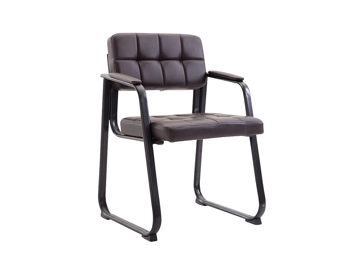 Chaise visiteur fauteuil de marron 59 x 58 x 84 cm BUR10223