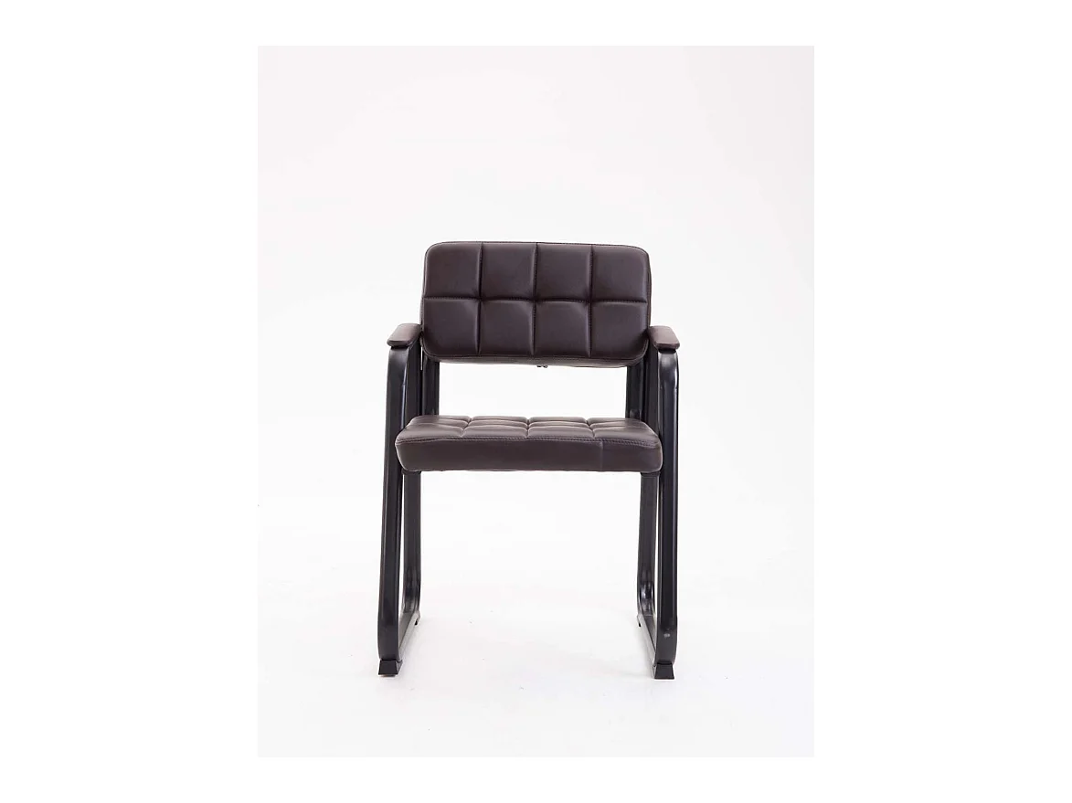 Chaise visiteur fauteuil de marron 59 x 58 x 84 cm BUR10223