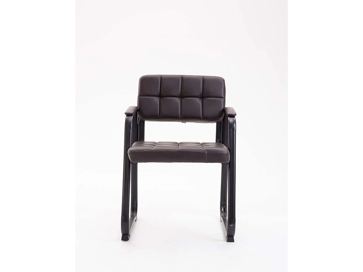 Chaise visiteur fauteuil de marron 59 x 58 x 84 cm BUR10223