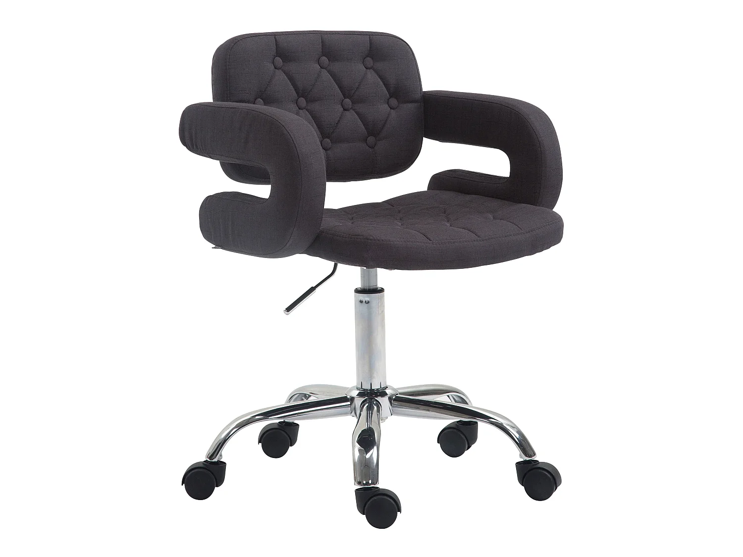 Chaise de bureau réglable tissu noire 62 x 55 x 90 cm BUR10435
