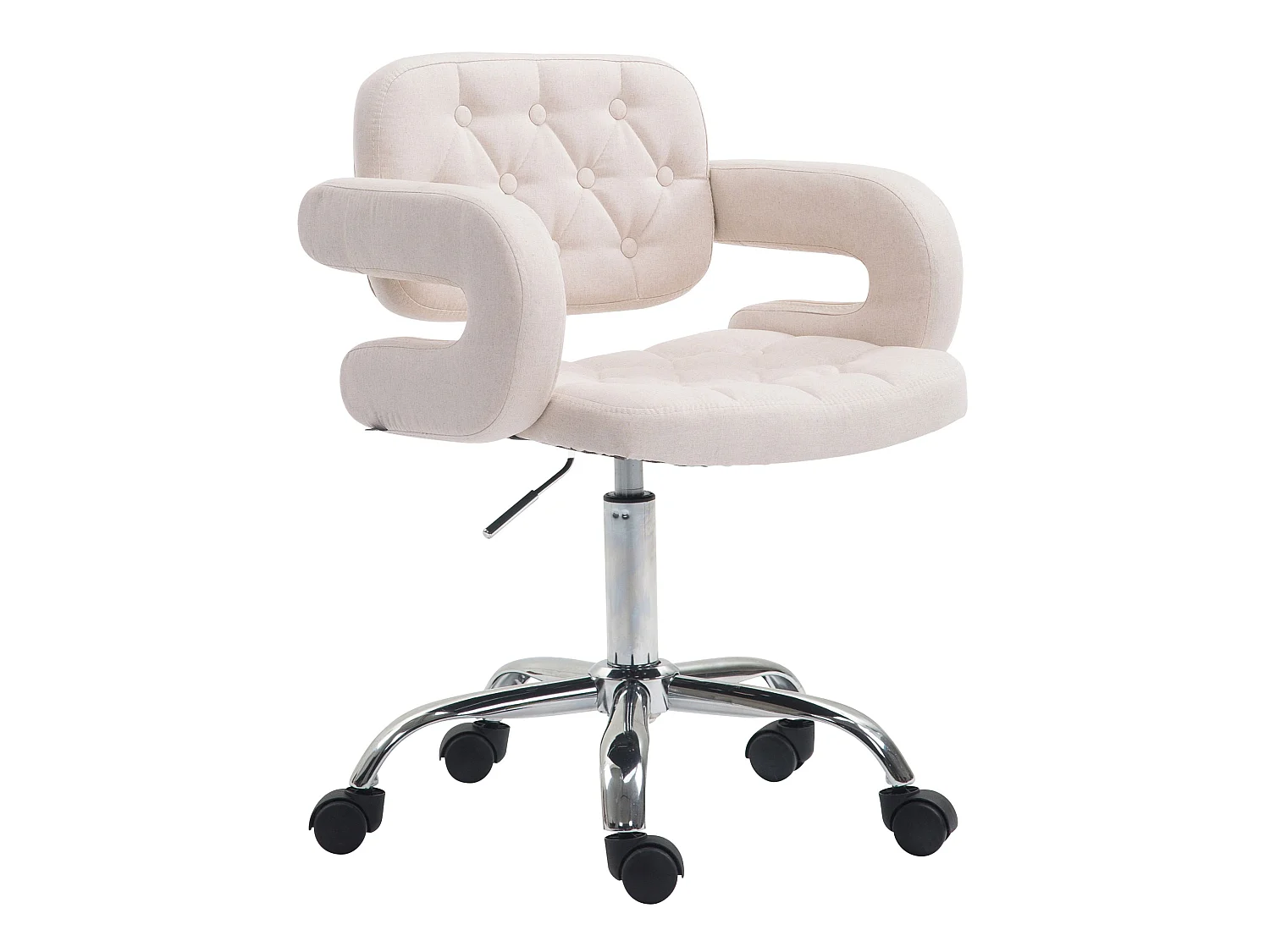 Chaise de bureau réglable tissu beige 62 x 55 x 90 cm BUR10423