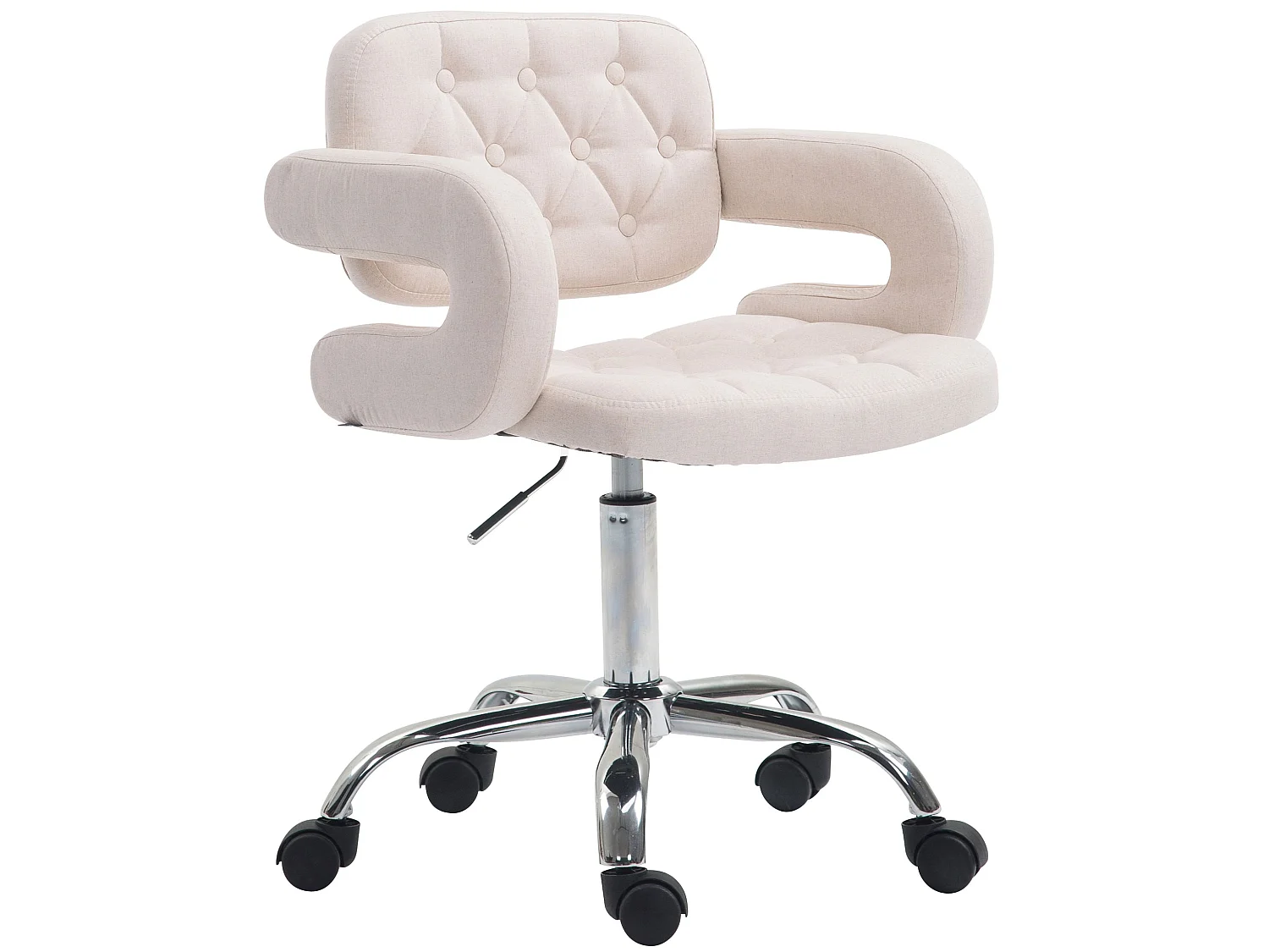 Chaise de bureau réglable tissu beige 62 x 55 x 90 cm BUR10423