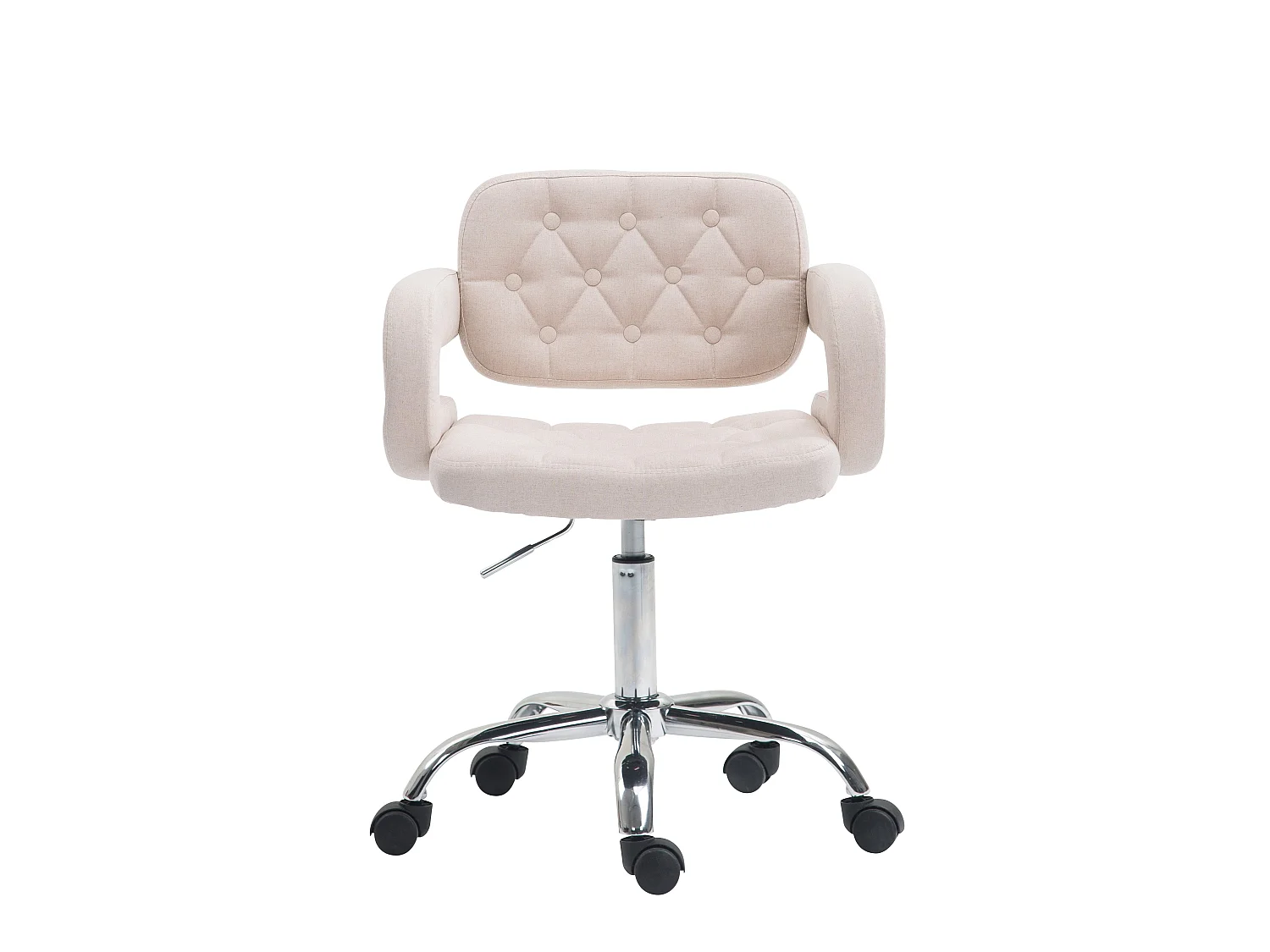 Chaise de bureau réglable tissu beige 62 x 55 x 90 cm BUR10423