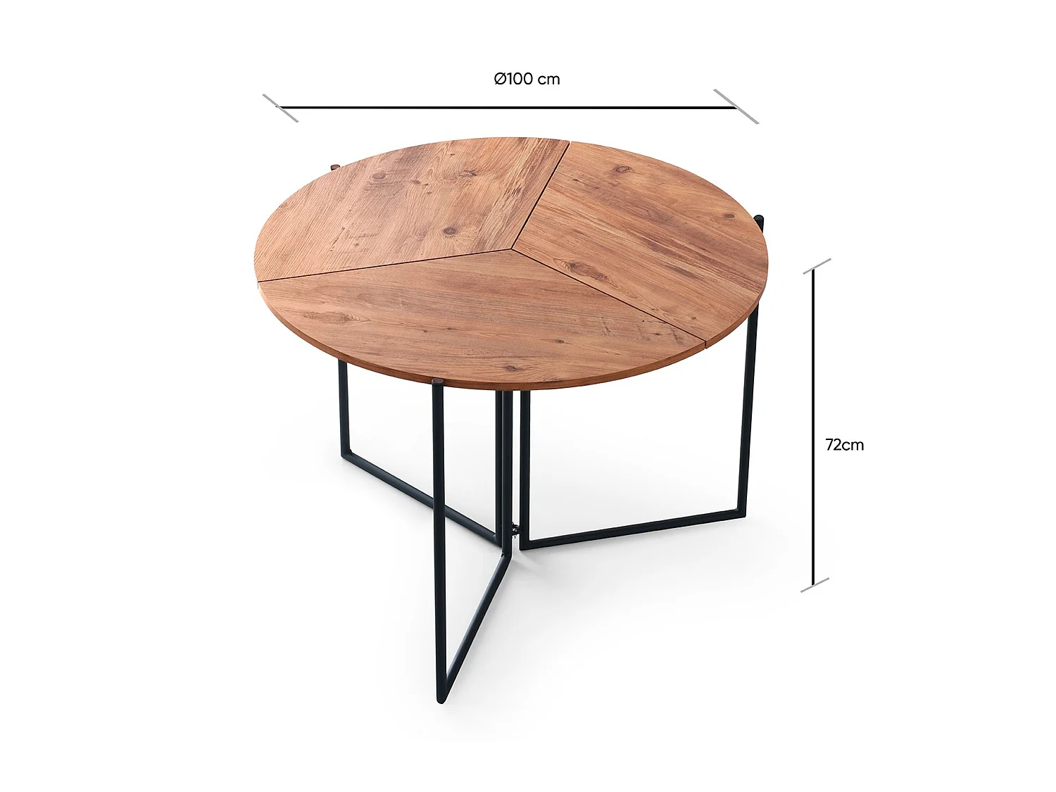 table à manger ronde, 100x79x100cm