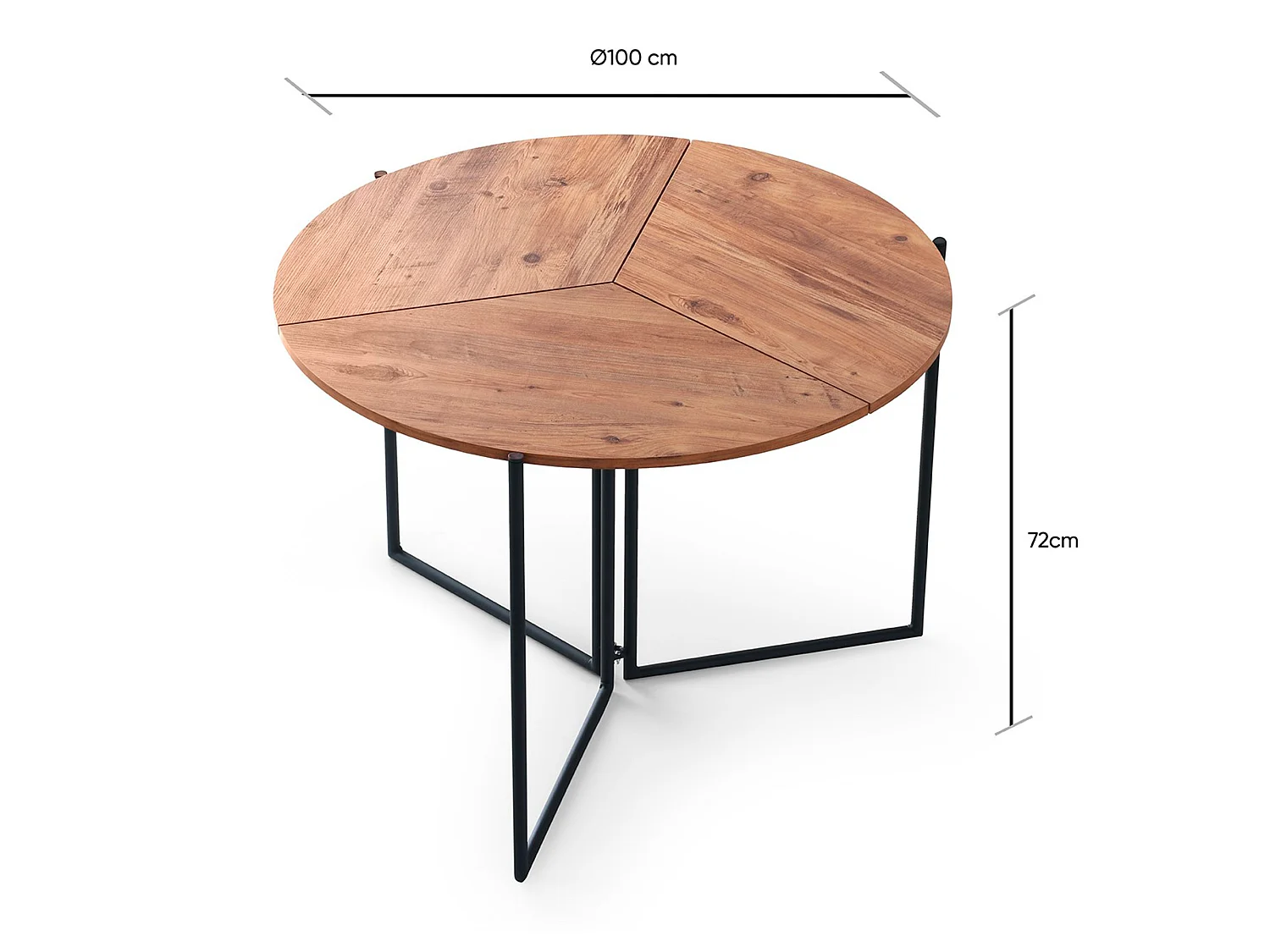 table à manger ronde, 100x79x100cm