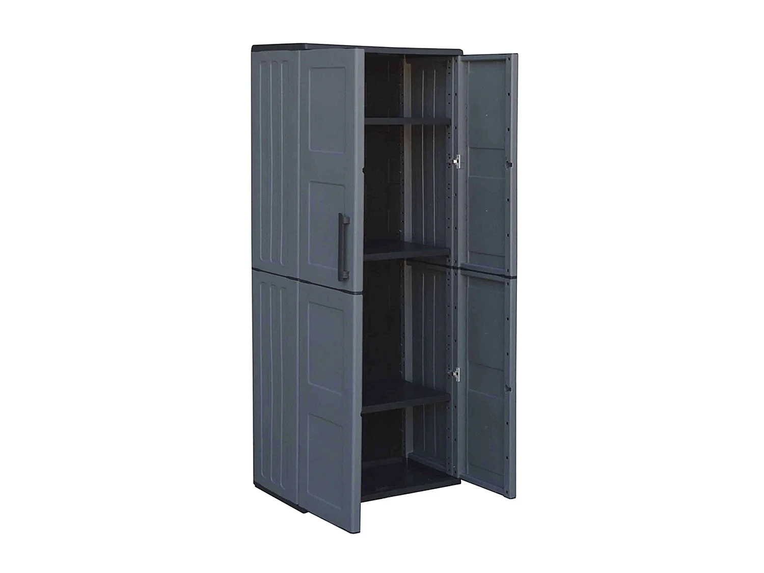 Armoire en matériau écologique et recyclable, avec charnières en acier et étagères réglables, 680 x 370 x 1630 mm