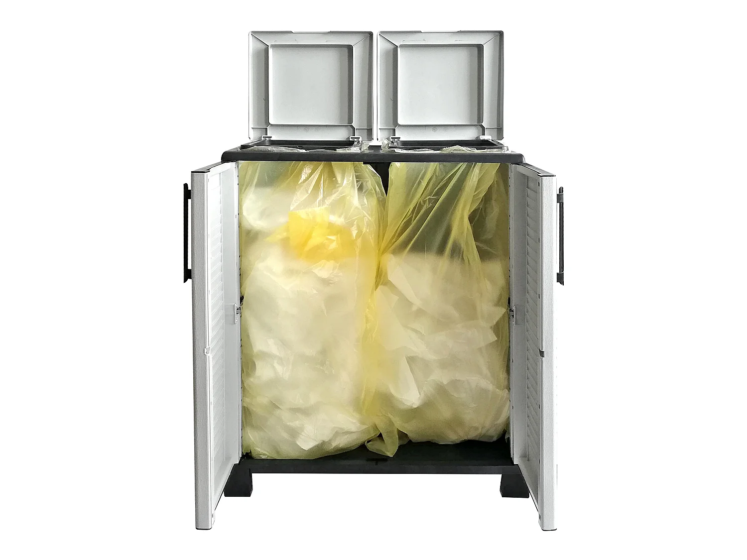 Armario de media altura en polipropileno de la linea eco, práctico para aprovechar al maximo el espacio, l 680 x p370 x h 900 mm.