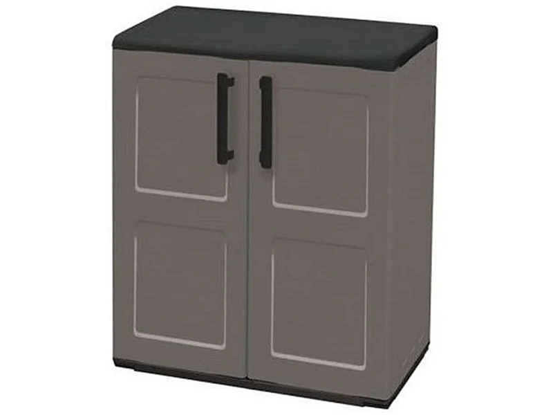 Armoire en matériau écologique et recyclable, avec charnières en acier et étagères réglables, 680 x 370 x 840 mm