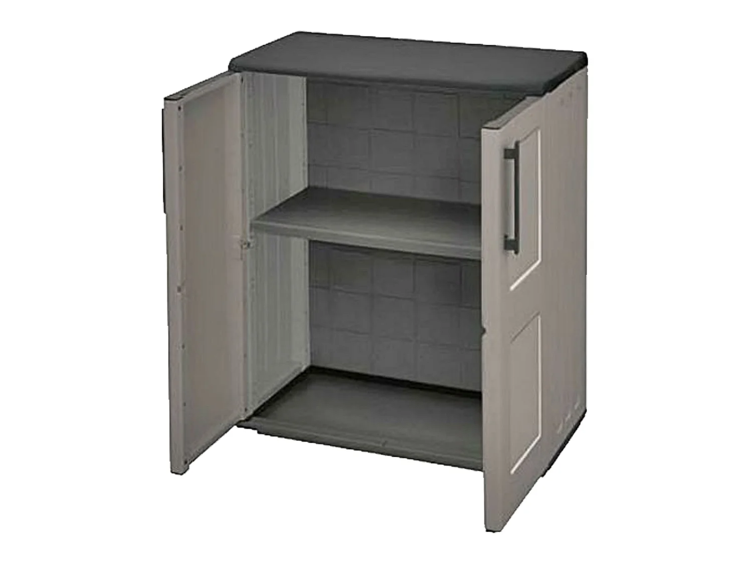 Armoire en matériau écologique et recyclable, avec charnières en acier et étagères réglables, 680 x 370 x 840 mm