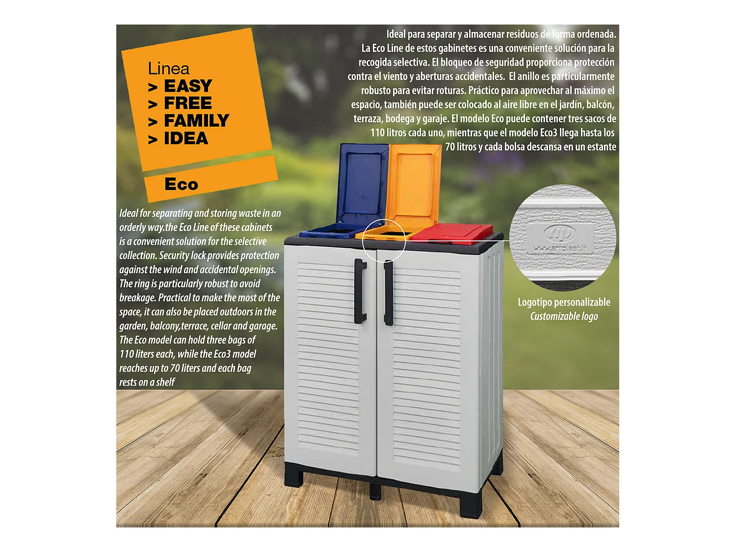 Placard à moitié hauteur dans la ligne eco, pratique pour tirer pleinement parti de l\`espace, l 680 x p370 x h 840 mm