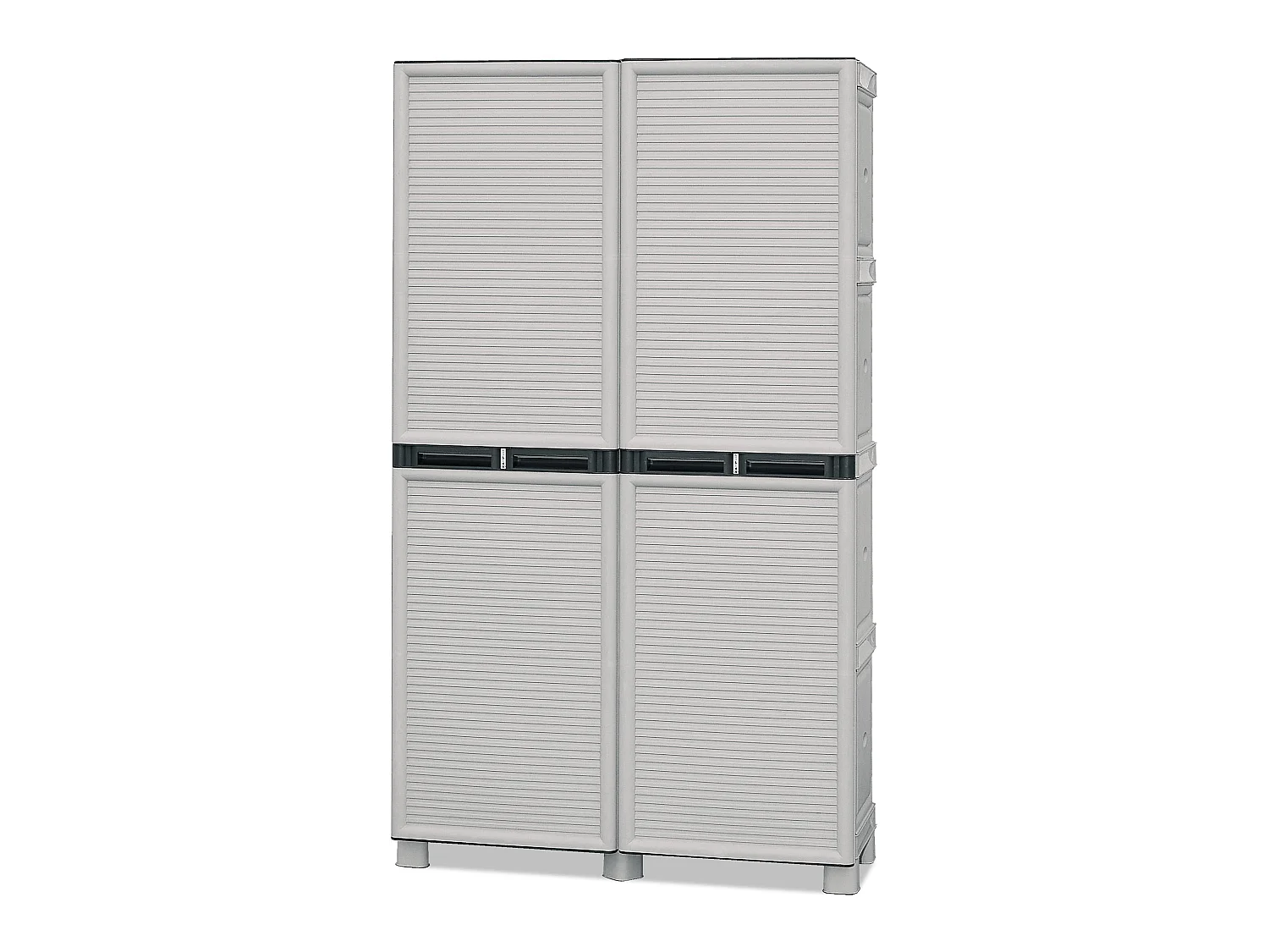 Armario porta escobas en polipropileno, con puertas