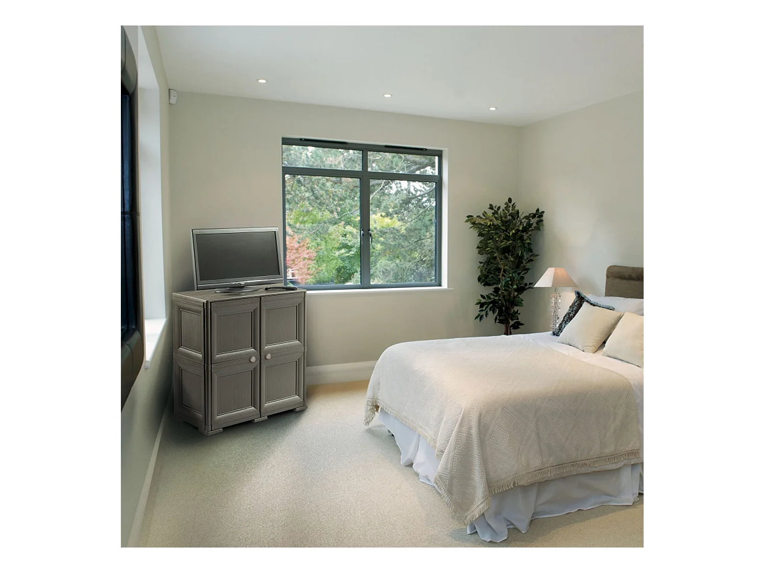 Tontarelli Armoire  omnimodus - 2 modules avec porte en bois modèle angora en wengue 79 x 43 x 85,5cm